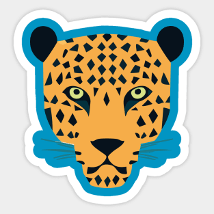 Leopard Face geometric design Sticker